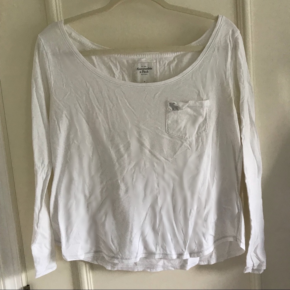 Abercrombie & Fitch White Long Sleeve